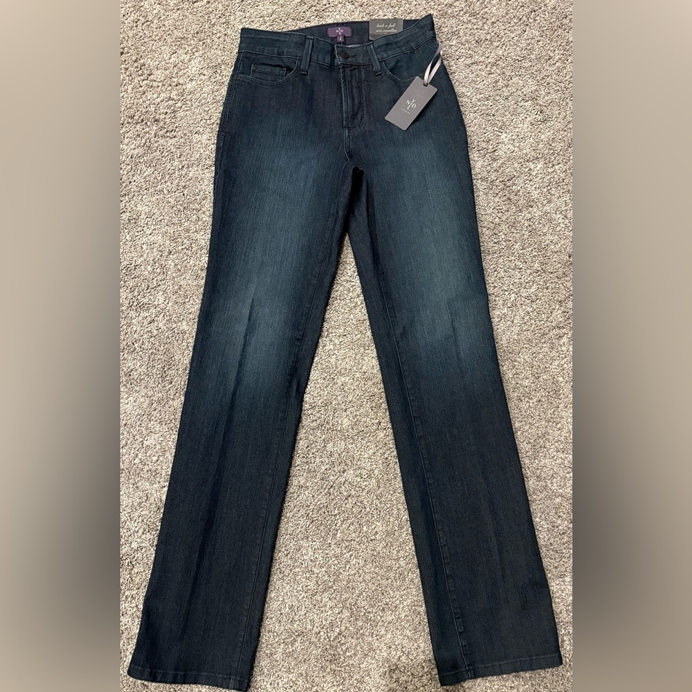 NYDJ Dark Wash Straight Leg Jeans